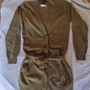 Sisley Khaki Women's Cardigan Sweater